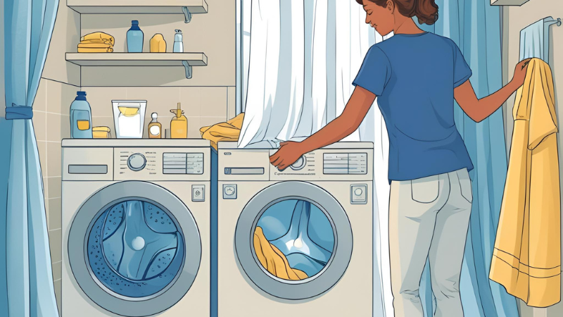 7 Bước Làm Sạch Rèm Phòng Tắm Bằng Máy Giặt Đúng Cách
