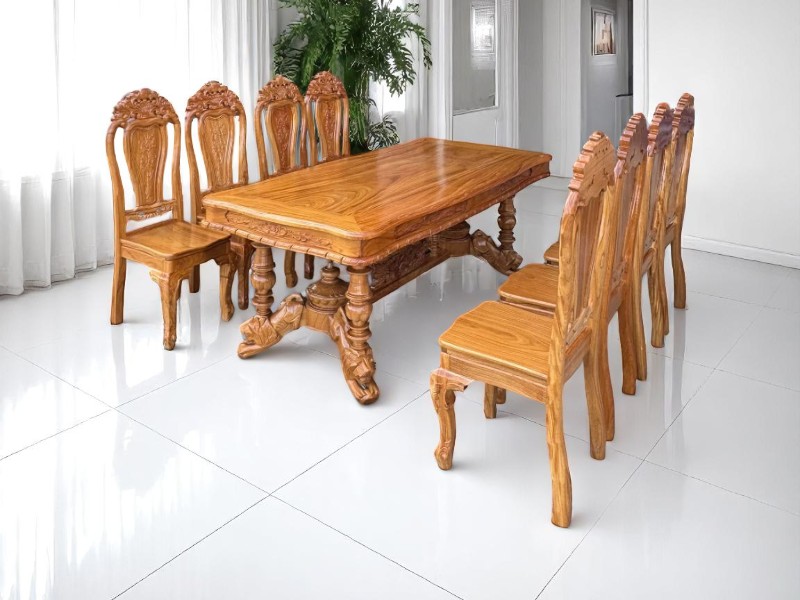 8 Đánh giá chi tiết bộ bàn ăn gỗ