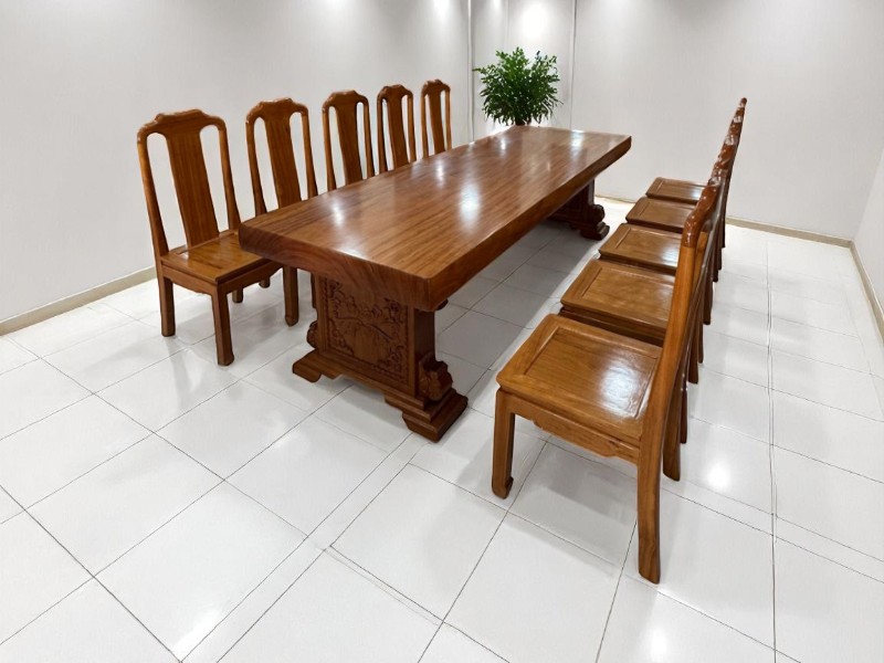 8 Đánh giá chi tiết bộ bàn ăn gỗ