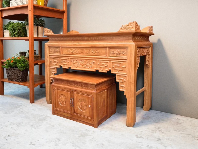 Bước làm sạch bàn thờ gỗ