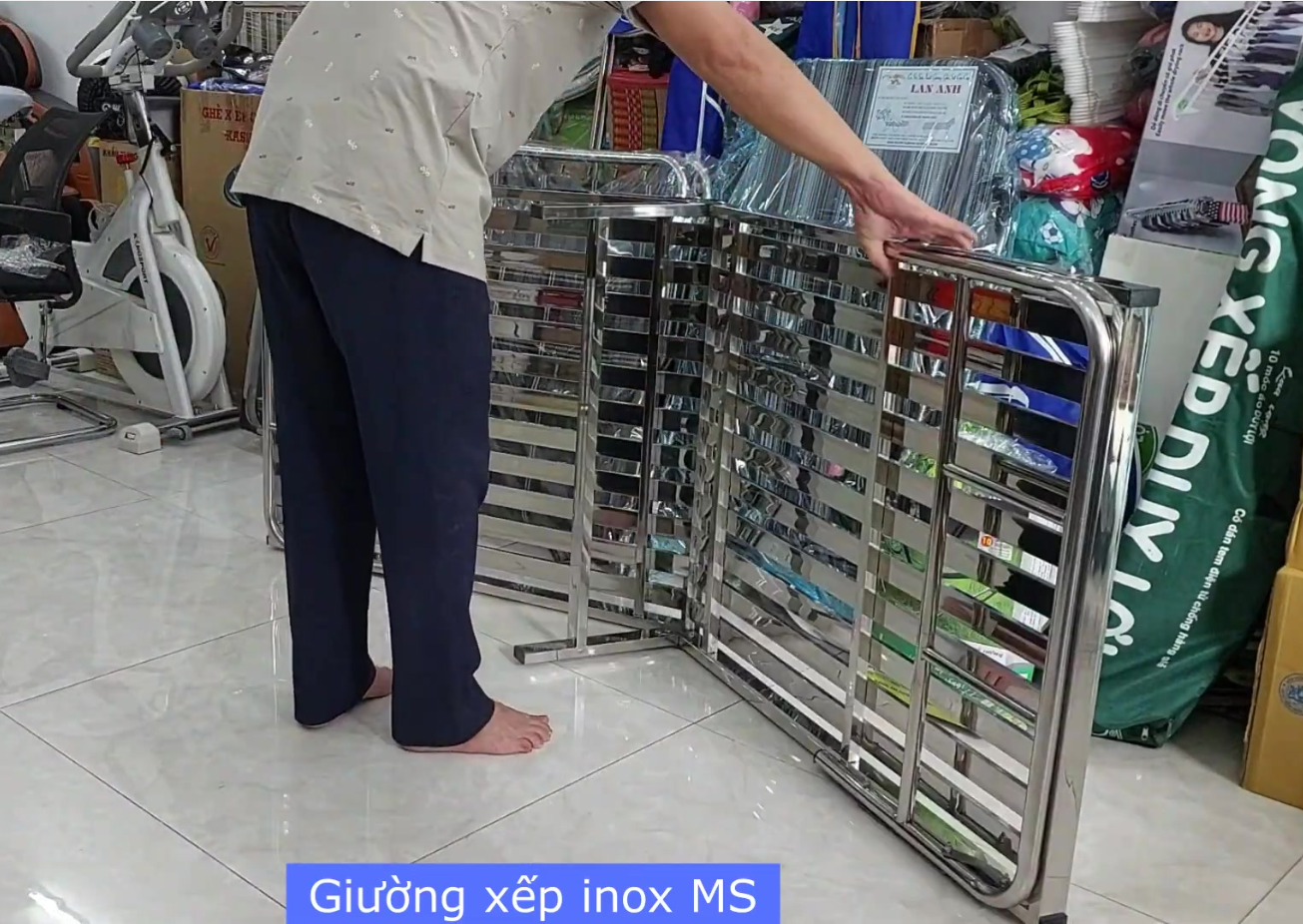 Mua giường xếp inox ở lazada chính hãng, giá rẻ