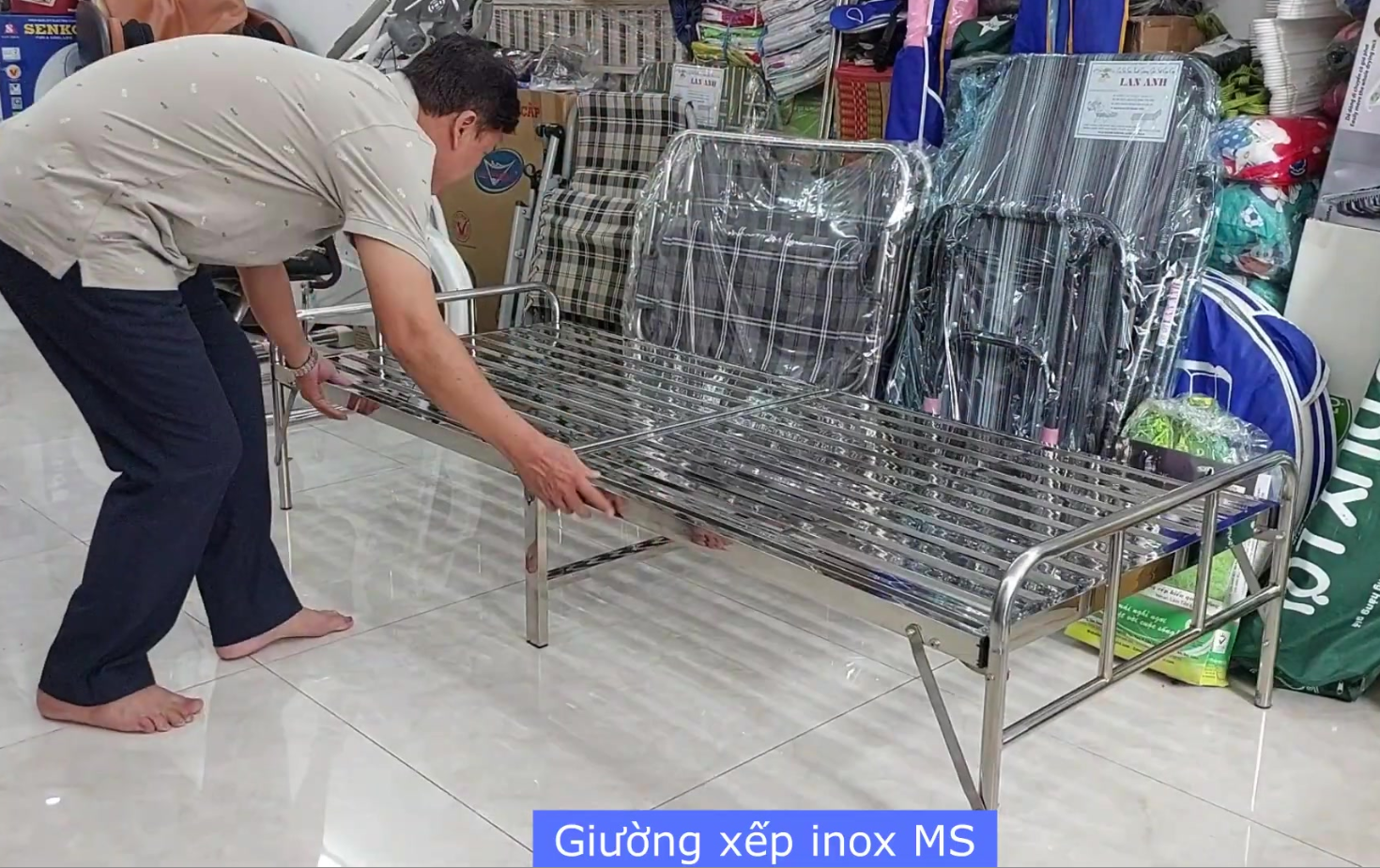 Mua giường xếp inox ở lazada chính hãng, giá rẻ
