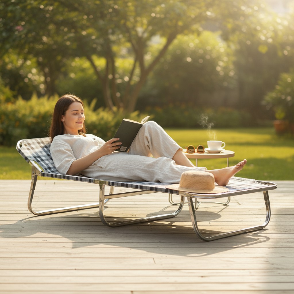 Ghế bố văn phòng màu xám hiện đại tại Shop Thái Bình