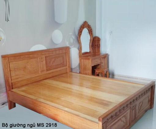 Bộ giường ngủ bàn trang điểm gỗ