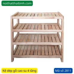 Kệ dép gỗ 4 tầng