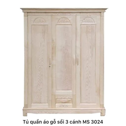 Tủ áo gỗ sồi 3 cánh