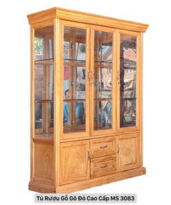 Tủ rượu gỗ gõ đỏ cao cấp