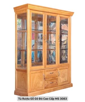 Tủ rượu gỗ gõ đỏ cao cấp