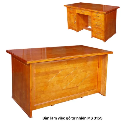 Bàn làm việc gỗ cao su MS 3155