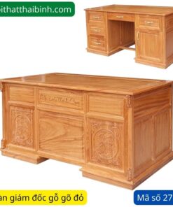 Bàn giám đốc gỗ gõ đỏ MS 2731