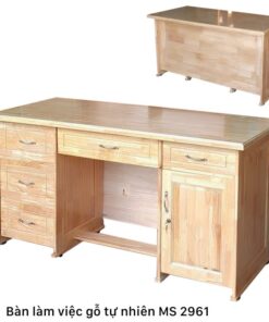 Bàn làm việc gỗ tự nhiên 1m4 MS 2961
