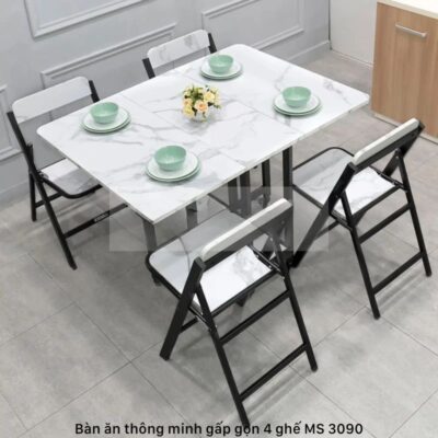 Bàn ăn thông minh gấp gọn 4 ghế MS 3090 | GIAO HỎA TỐC TPHCM