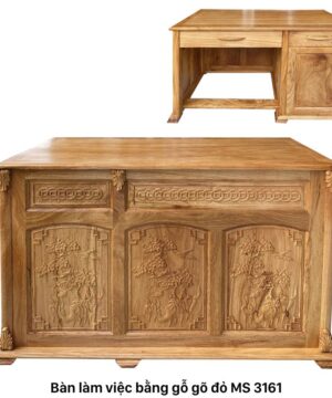 Bàn làm việc bằng gỗ gõ đỏ MS 3161