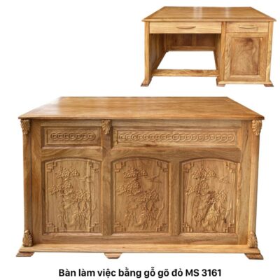 Bàn làm việc bằng gỗ gõ đỏ MS 3161