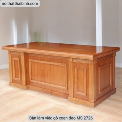 Bàn làm việc gỗ xoan đào MS 2726