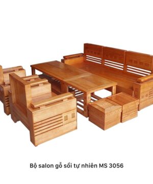 Bộ salon gỗ sồi tự nhiên MS 3056