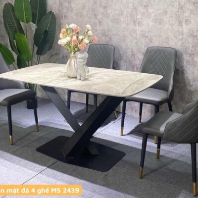 Bộ bàn ăn 4 ghế nhập khẩu MS 2439