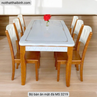 Bộ bàn ăn mặt đá MS 3219