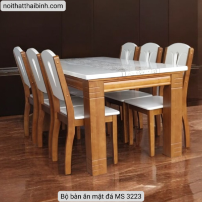 Bộ bàn ăn mặt đá MS 3223