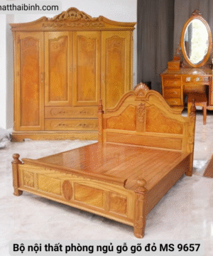 Bộ nội thất phòng ngủ gỗ gõ đỏ MS 9657