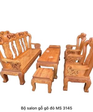 Salon gỗ gõ đỏ tay 10 bộ 6 món MS 3145
