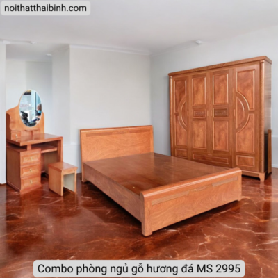 Combo phòng ngủ gỗ hương đá MS 2995