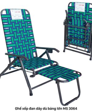 Ghế xếp đan dây dù bảng lớn MS 3064 | Giao hàng hỏa tốc