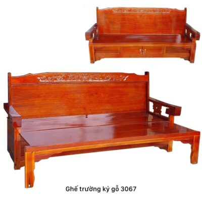 Trường kỷ gỗ kéo ra thành giường MS 3067