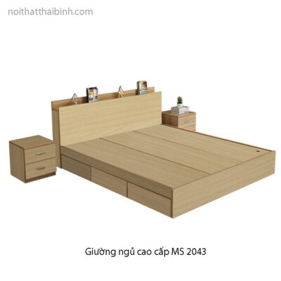 Giường ngủ cao cấp có 3 ngăn kéo MS 2043