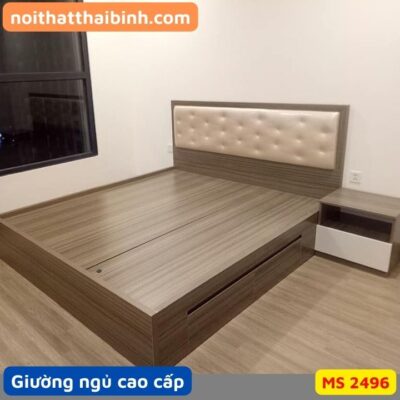 Giường ngủ cao cấp melamine 1m6 MS 2496