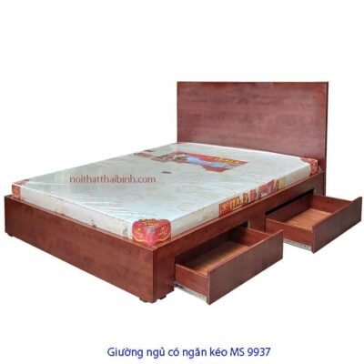 Giường ngủ có ngăn kéo đẹp MS 9937