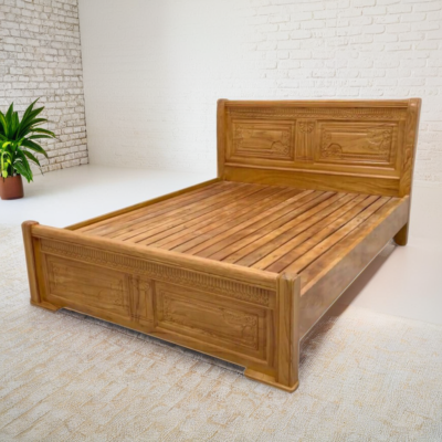 Giường ngủ gỗ gõ đỏ tự nhiên MS 3170