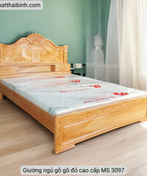 Giường ngủ gỗ gõ đỏ cao cấp MS 3097