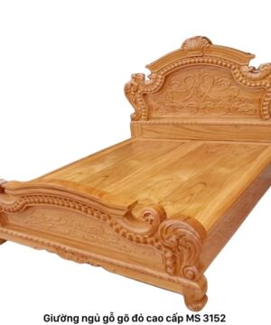 Giường gỗ gỏ đỏ cao cấp MS 3152