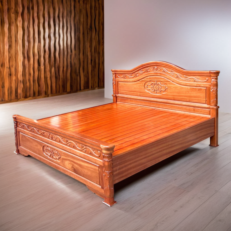 Giường ngủ gỗ xoan đào MS 3186 - Hình ảnh 4