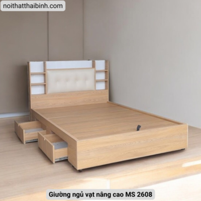 Giường ngủ vạt nâng cao MS 2608