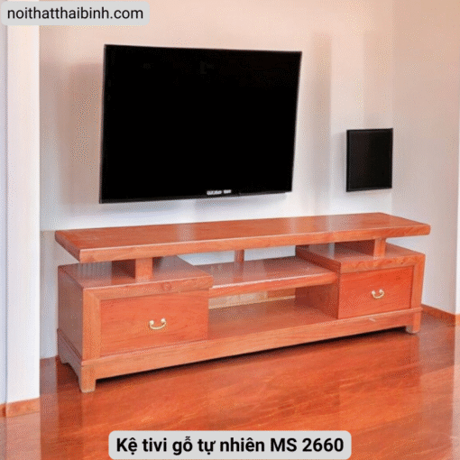 Kệ tivi gỗ tự nhiên MS 2660