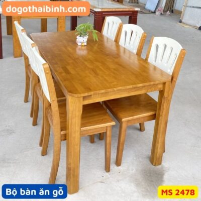 Bộ bàn ăn gỗ MS 2478