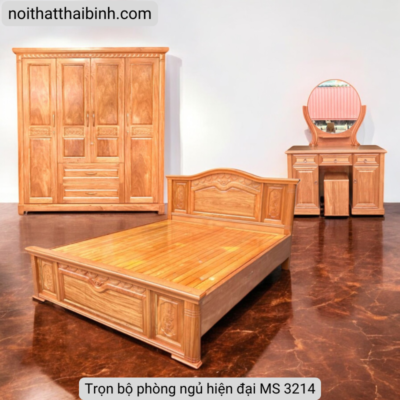 Trọn bộ phòng ngủ gỗ đinh hương MS 3214