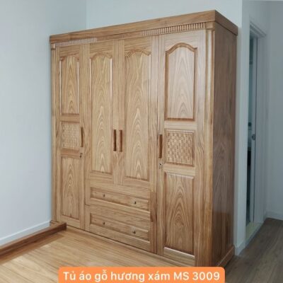 Tủ áo gỗ hương xám MS 3009
