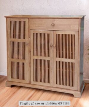 Tủ giày gỗ cao su tự nhiên MS 3189
