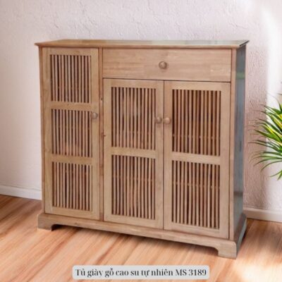 Tủ giày gỗ cao su tự nhiên MS 3189