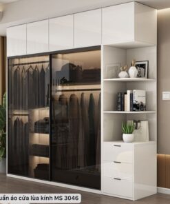 Tủ quần áo cửa lùa cánh kính MS 3046