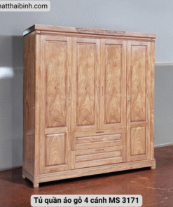 Tủ quần áo gỗ 4 cánh MS 3171