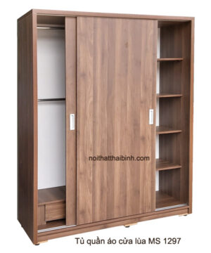 Tủ quần áo 2 cánh lùa MS 1297 Giá bán = 7.000.000đ giảm còn = 6.000.000đ