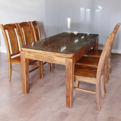 Bàn ăn 6 ghế gỗ hương xám MS 2952