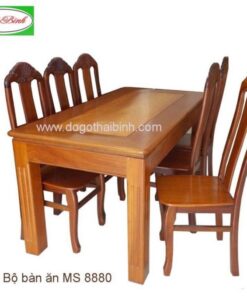Bàn ăn gỗ căm xe - gỏ MS 8880 Giá bán = 18.000.000