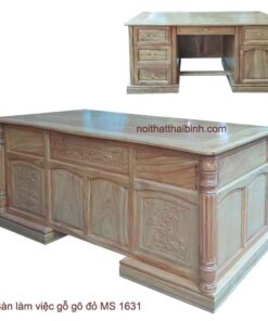 Bàn làm việc gỗ gõ đỏ cao cấp MS 1631