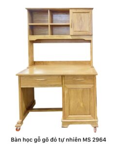 Bàn học gỗ gõ đỏ tự nhiên MS 2964