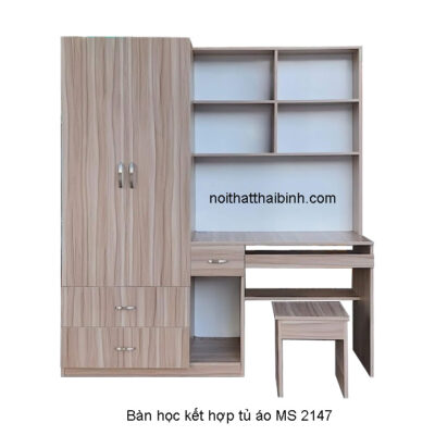 Bàn học kết hợp tủ áo MS 2147